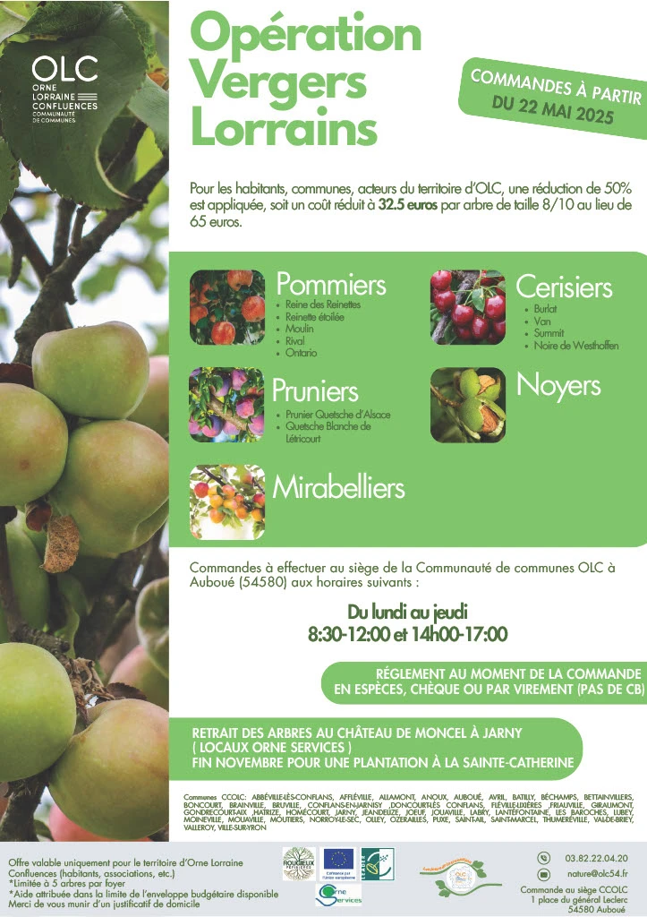 Affiche Opération Vergers Lorrains