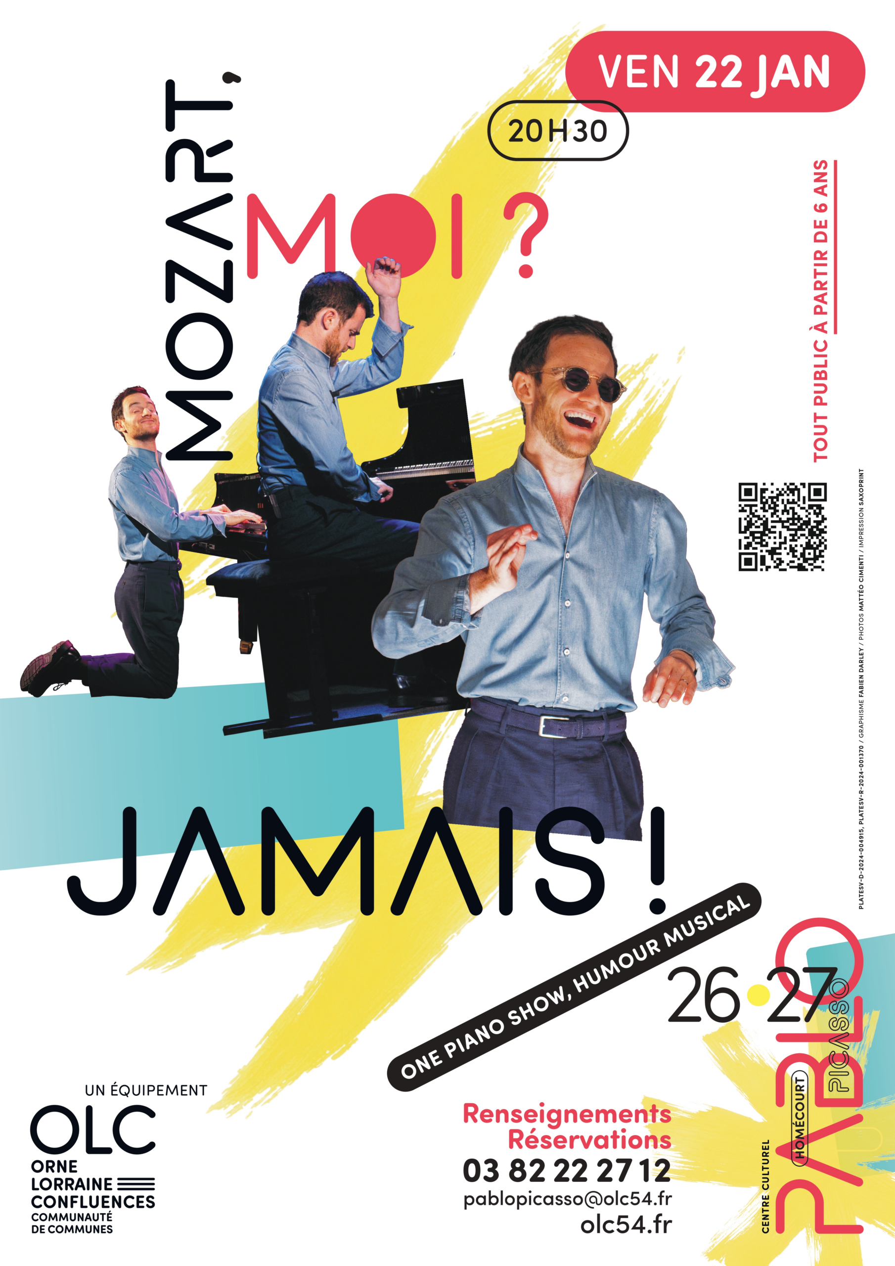 Affiche Mozart, Moi. Jamais !